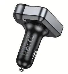 Автомобільний FM модулятор (трансмітер) Hoco E86 2хUSB Type-C PD48W + QC3.0 - мініатюра 2