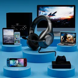 Ігрові навушники Kotion Each H-7 з мікрофоном чорні - мініатюра 7