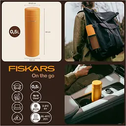 Термос Fiskars On-The-Go помаранчевий 500 мл (1078698) - мініатюра 7
