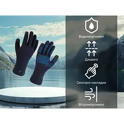 Рукавички водонепроникні Dexshell ThermFit 3.0 Gloves, темно-блакитні, розмір M - мініатюра 4