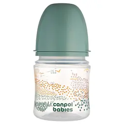 Пляшечка для годування Canpol babies Easystart MOUNTAINS антиколікова з широким отвором 120 мл зелена (35/242_gre) - мініатюра 1