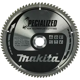 Диск пиляльний по алюмінію 260х30 мм 80T Makita SPECIALIZED B-33320