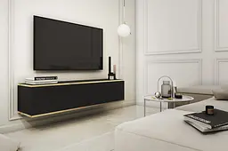 Тумба під телевізор навісна Perfect Home Оро / Oro 2-дверна RTV135 Чорний (PFH-091352)