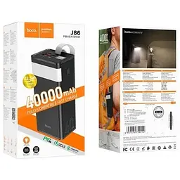 Зовнішній акумулятор Hoco J86 Powermaster fully compatible 40000mAh 22.5W чорний 6931474759214 - мініатюра 5