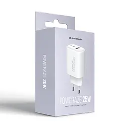Мережевий зарядний пристрій ArmorStandart Poweraze 25W GaN Type-C + USB-A White (ARM87067) - мініатюра 5
