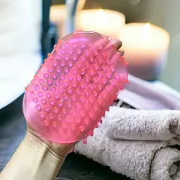Рукавичка для антицелюлітного масажу рожева Reclaire cosmetics - мініатюра 4