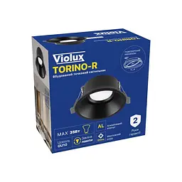 Світильник точковий Violux TORINO-R GU10 IP20 чорний ( 130105 ) - мініатюра 7