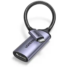 Відеоадаптер UGREEN CM654 USB-C - DisplayPort 8K 60 Гц 0,1 м космічний сірий (15575)