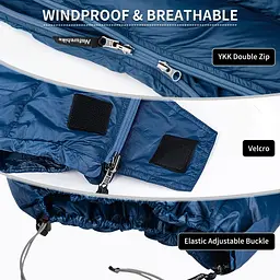 Спальник Naturehike CWM400 (CNK2300SD013) +6°C - з натуральним пухом - темно-блакитний - мініатюра 4