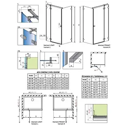Душова стінка Radaway Essenza Pro S1 120x200 безпечне скло, прозоре (10098120-01-01) - мініатюра 2
