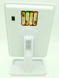 Дзеркало для макіяжу з LED підсвічуванням на підставці холодне нейтральне тепле світло Cosmetie Mirror HH083 білий - мініатюра 8