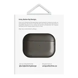 Чохол для навушників Uniq Glase AirPods Pro 2 gen Glossy Smoke (8886463683590) - мініатюра 4