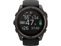 Спортивний годинник Garmin Fenix 8 51mm Solar Sapphire Carbon Gray DLC Titanium w. Black/Pebble Gray S. Band (010-02907-10/11) - мініатюра 3