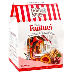 Печиво BonіSano Fantuci зі смаком вишні 300 г