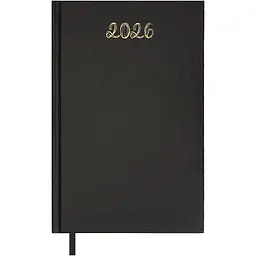 Щоденник датований Buromax Optimal 2026 A5 бумвініл чорний (BM.2121-01)