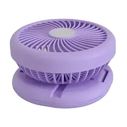 Настільний вентилятор Mini Fan W1646 фіолетовий, складаний з USB, акумуляторний - мініатюра 3