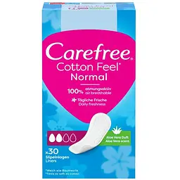 Гігієнічні прокладки Carefree Cotton Aloe з екстрактом бавовни й алое 30 шт. (3574661565040/3574661486147)