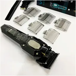 Машинка для стриження (clipper) VGR V-600, 6 насадок, LED display, Black - мініатюра 5