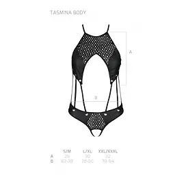 Боді з екошкіри з ремінцями та перфорацією Tamaris Body black L/XL — Passion - мініатюра 5