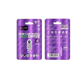 Флеш-накопичувач USB HOCO UD9 Insightful Smart mini car music USB drive 8Gb сріблястий - мініатюра 2