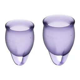 Менструальні чаші Satisfyer Feel Confident Menstrual Cup 2 шт. фіолетові
