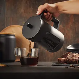 Френч-прес для кави "Para Cafetera" 800ml Заварник для чаю прес, скляний кавник з пресом Чорний (ST) - мініатюра 3