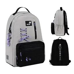 Рюкзак для старшої школи Kite Education teens 949L Romantic Minimalism Сірий (K26-949L-1) - мініатюра 2