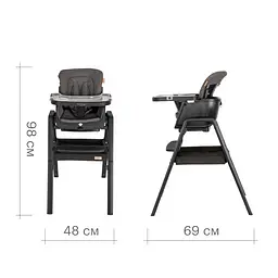 Стільчик для годування Tutti Bambini Nova чорний (611010/9999) - мініатюра 7