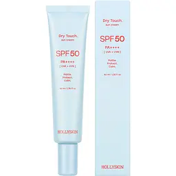 Матуючий сонцезахисний крем для обличчя Hollyskin Dry Touch SPF 50, 40 мл