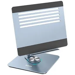 Підставка для ноутбука Hoco PH52 Might metal rotating tablet desktop holder Metal Gray - мініатюра 2
