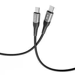 Кабель для зарядки USB Ridea RC-US42 UltraStrong Type-C to Type-C 60W 20V/3A 2 м Черный - миниатюра 2