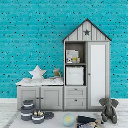 Самоклеюча 3D панель Sticker Wall SW-00001342 Блакитні зірки 700х770х3мм - мініатюра 5