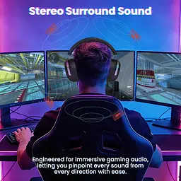 Навушники ATTACK SHARK G800, об'ємний звук 7.1, Bluetooth/2.4G для ПК, PS5, PS4, Xbox black - мініатюра 3