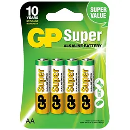 Батарейка GP Super Alkaline АА LR6 (15A-U4) 4 шт.
