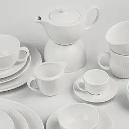 Тарілка МВМ My Home Промінь овальна 25.4x17.5 см біла (KP-110 S WHITE) - мініатюра 8