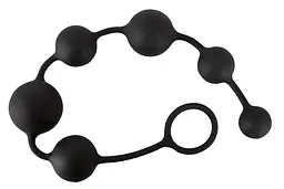 Анальні кульки Black Velvets чорні, 40 см - мініатюра 4