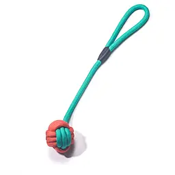 Іграшка для собак Derby Dog Rope Toy - Ball with Long Handle