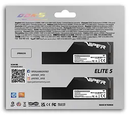 Модуль пам'яті Patriot DDR5 32GB (2x16) Viper Elite 5 Ultra 6000Mhz (VEU532G6036K) - мініатюра 11
