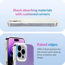 LONLI - для iPhone 14 Pro Max (6,7 дюйма) - Флуоресцентний райдужний напівпрозорий матовий чохол - Серія Just in Case - мініатюра 4