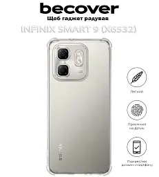 Чохол до мобільного телефона BeCover Anti-Shock Infinix Smart 9 (X6532) Clear (712776)