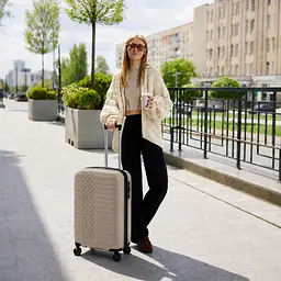 Валіза для ручної поклажі Fashion 131 мала 35л бежева (131-S-Beige) - мініатюра 7