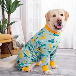 Післяопераційна попона для собак MIAODODO D15 Blue Dinosaurs, 3XL - мініатюра 4