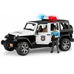 Автомодель поліцейського автомобіля Jeep Wrangler Rubicon 1:16 світло, звуки, фігурка