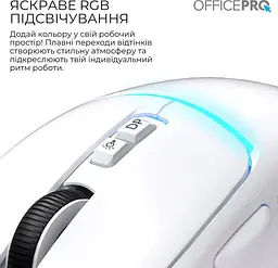 Миша OfficePro Silent Click Wireless White (M468W) - мініатюра 9