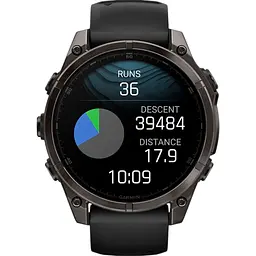 Смарт-годинник Garmin Fenix 8 AMOLED Sapphire 47mm Carbon Gray DLC Titanium with Black/Pebble Gray Silicone Band (010-02904-20) [115046] - мініатюра 11
