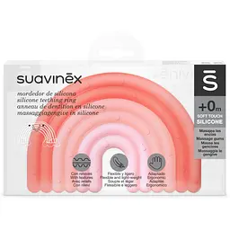 Прорізувач Suavinex Step 1 силіконовий з бульбашками рожевий (401434) - мініатюра 2
