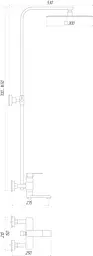 Душова система Globus Lux VAN-GLM0007, Хром - мініатюра 5