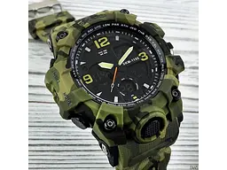 Чоловічий наручний годинник 1155B Military Green Skmei acs0030849 - мініатюра 5