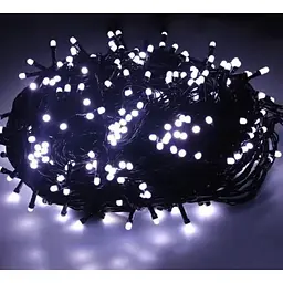Світлодіодна Гірлянда нитка 201 led Біла (чорний дріт)