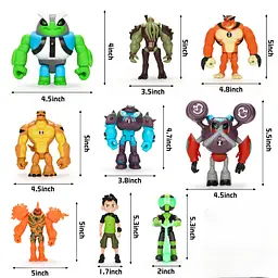 Набір Дитячих Ігрових Фігурок Бен Тен (Ben 10) і 10 Інопланетян, 11 шт - мініатюра 6